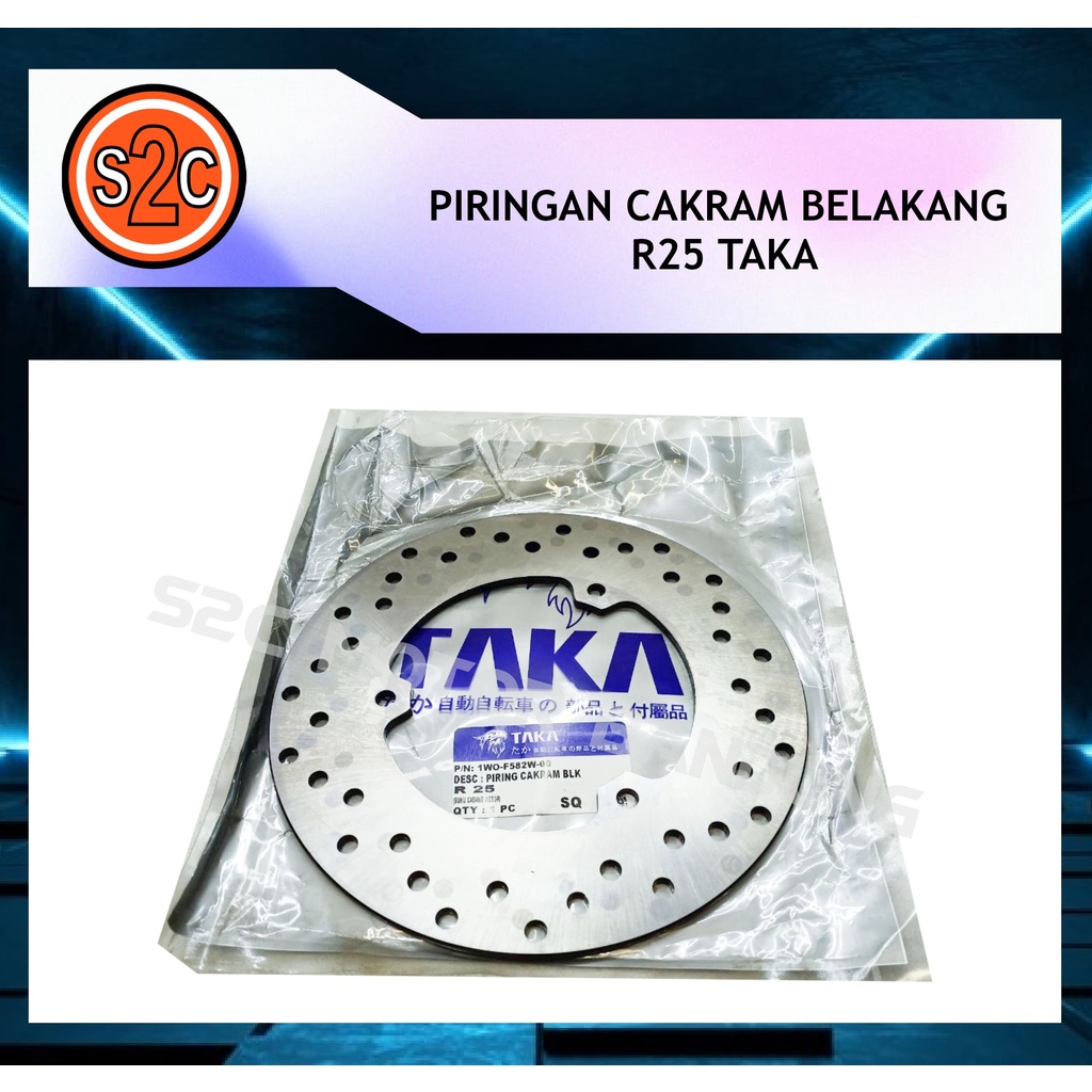 PIRINGAN CAKRAM BELAKANG R25 R 25 MT25 TAKA