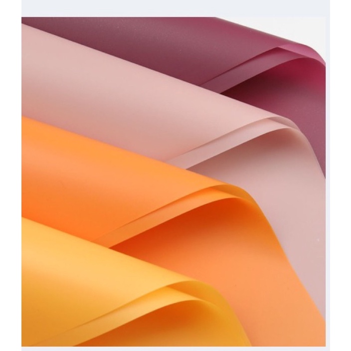 

[5 LEMBAR] Flower Wrapping Paper Kertas Bunga Polos Korea Cellophone Waterproof