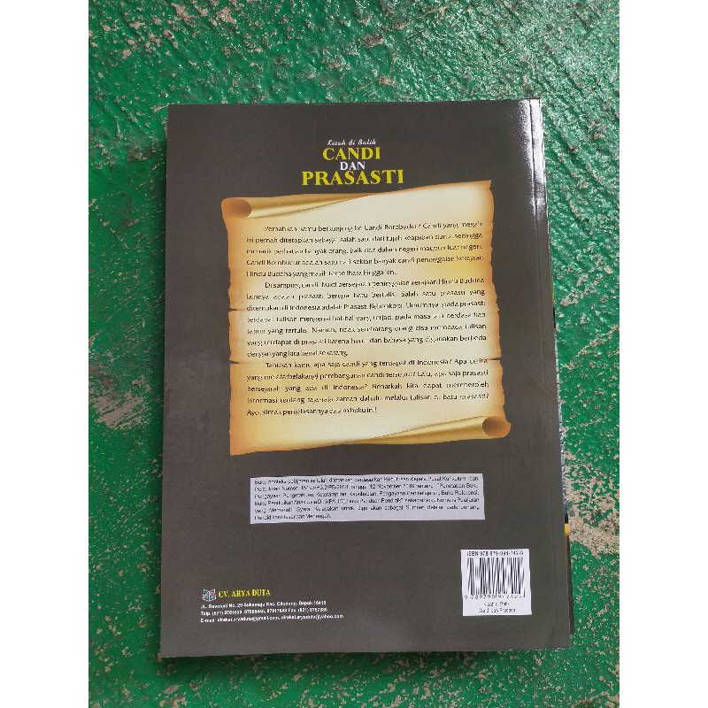 ORI buku teks bacaan pendidikan kisah di balik candi Dan prasasti edisi terbaru penerbit Arya duta