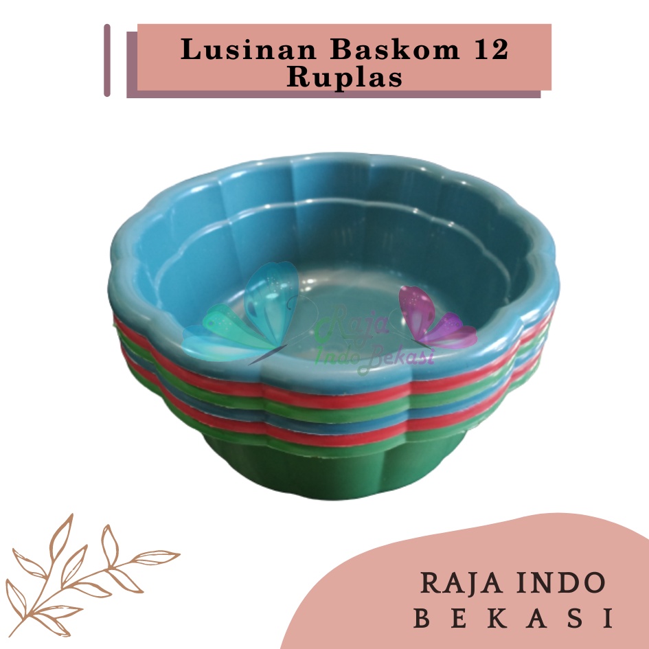 Rajaindobekasi LUSINAN 12PCS Baskom Plastik Serbaguna Baskom Pencuci Buah Sayur Beras Alat Cuci Beras Buah Dan Sayur Wadah Cuci Beras Saringan Kacang Kacangan Mangkuk Bilas Bowl Serbaguna Import Murah Baskom Hajatan Adonan Kue Lusinan Murah