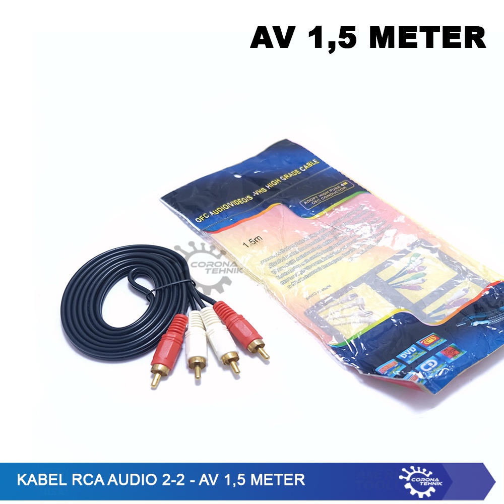 AV 1,5 Meter - Kabel RCA Audio 2-2