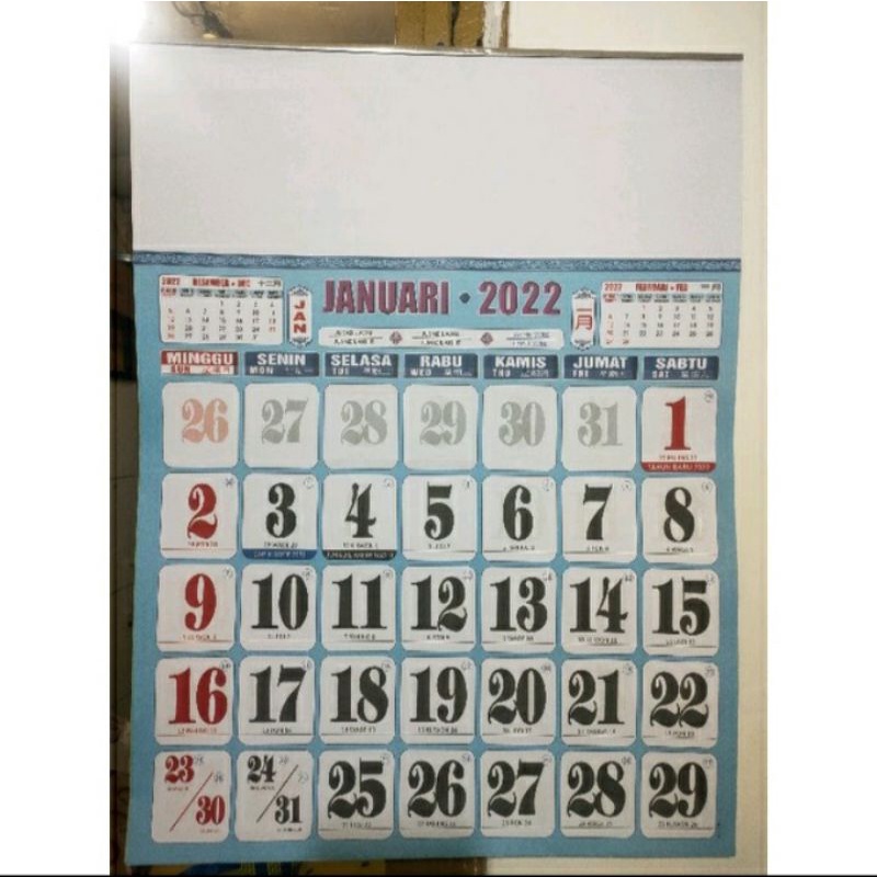 

kalender dinding jumbo warna tahun 2022