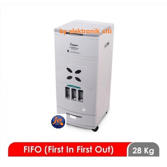 COSMOS FIFO BIO-28 Dispenser Tempat Penyimpanan Beras Rice Box 28 Kg