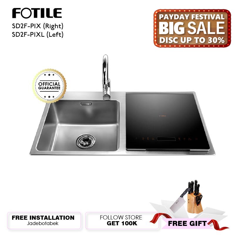 FOTILE Sink Dishwasher 3 in 1 Model SD2FP1XL (Left) Shopee Indonesia