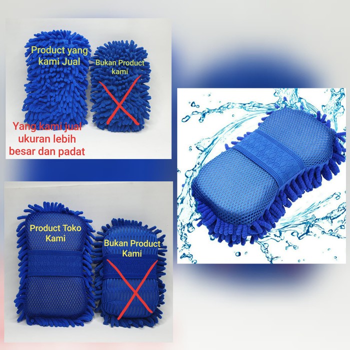 Unik Sponge Busa Cuci Mobil/Microfiber Cendol/Pembersih/Sponge Cendol Berkualitas