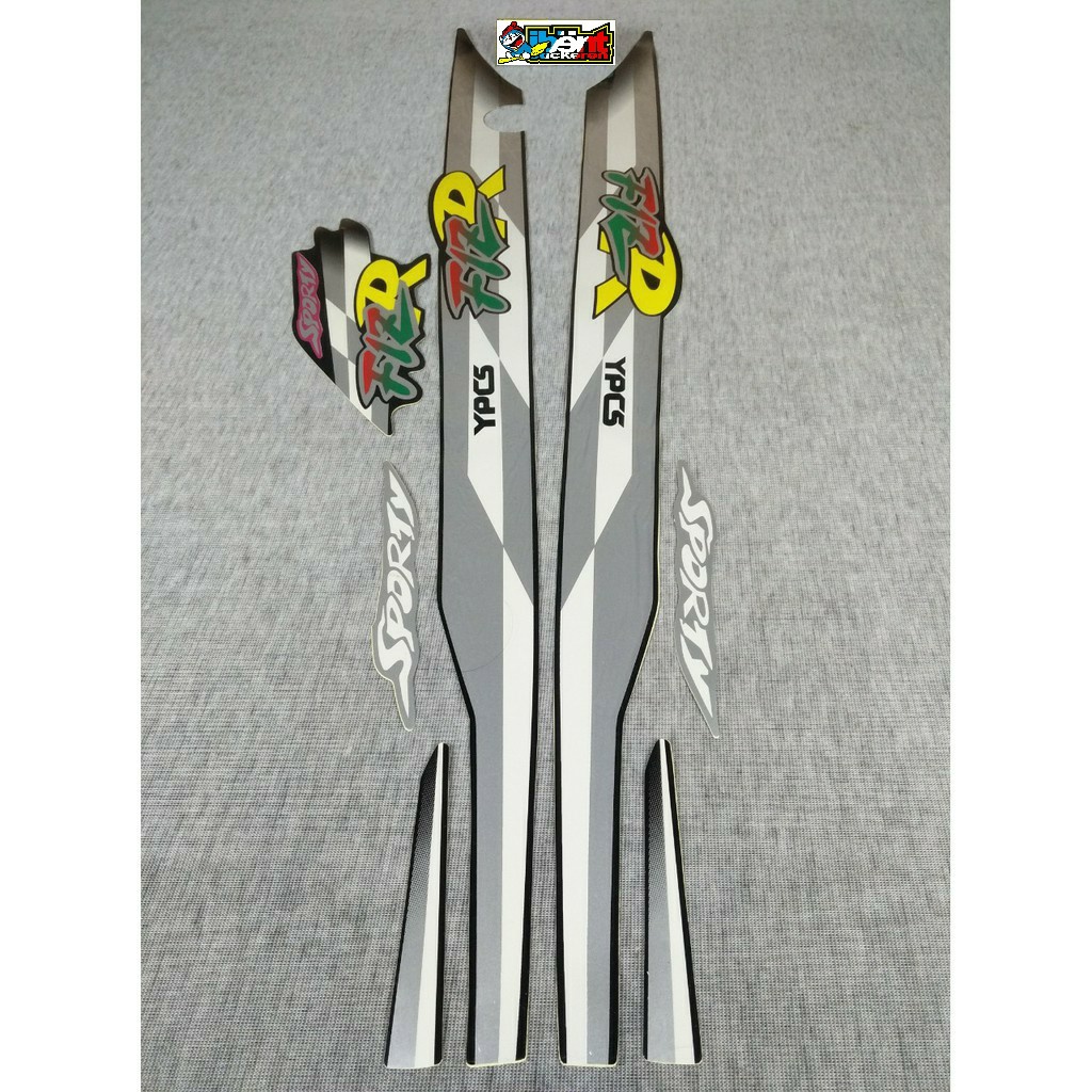 STIKER STRIPING LIS STANDAR ORI FIZ R FIZR SILVER KUNING TAHUN 1997