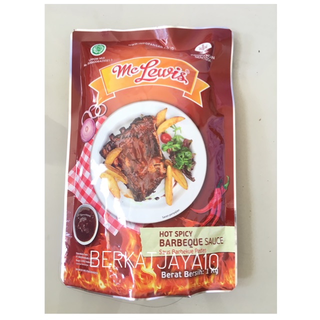 McLewis Hot &amp; Spicy Barbeque 1 Kg BBQ sauce Mc Lewis saus barbekiu pedas