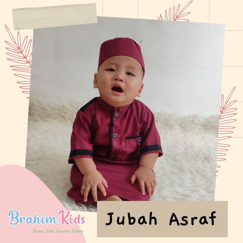 Jubah Bayi Katun Madinah/ baju aqiqah/ jubah aqiqah
