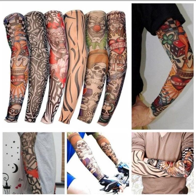 sarung lengan tatto/manset tangan tatto random pria wanita