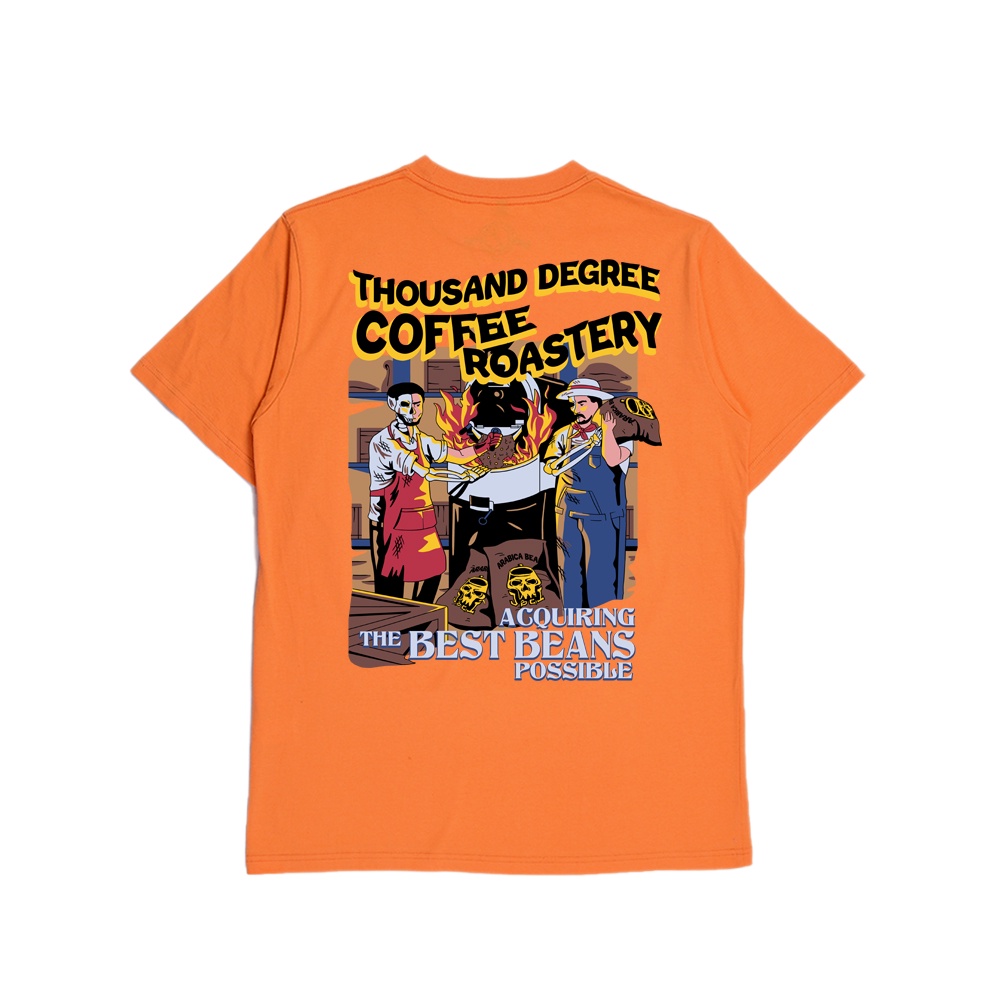 Jackersfield Jack Roastery Tee Orange Kaos T-Shirt Pria 24'S