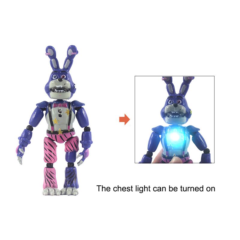 Fnaf Security Breach Fifth Nights Figure Final Boss Action Figure Nightmare Foxy Bonnie Bear Toys Midnight Toys For Kids Gifts