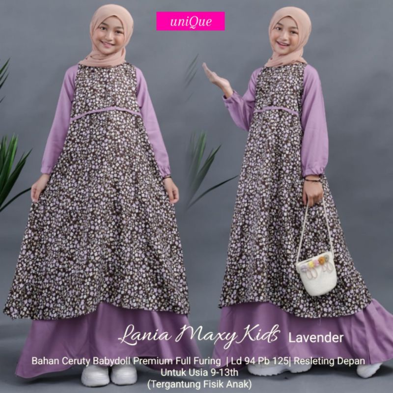 LANIA || FARMA GAMIS CERUTY ANAK TERMURAH ORIGINAL UNIQUE SANCAKA ANAK USIA 9-13TAHUN