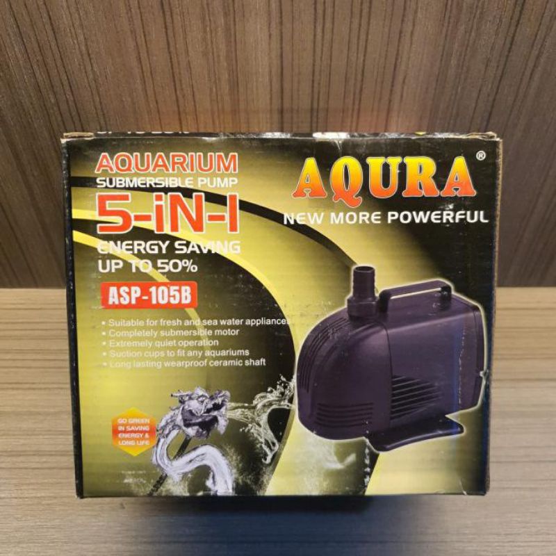 Pompa Air Celup Kolam Ikan Aquarium Akuarium AQURA 105 B 48 Watt 3.2 Meter 4000 Liter