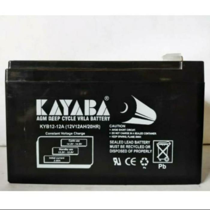 Aki Baterai Kering MF VRLA UPS Sepeda Listrik KAYABA 12V 12Ah GEL