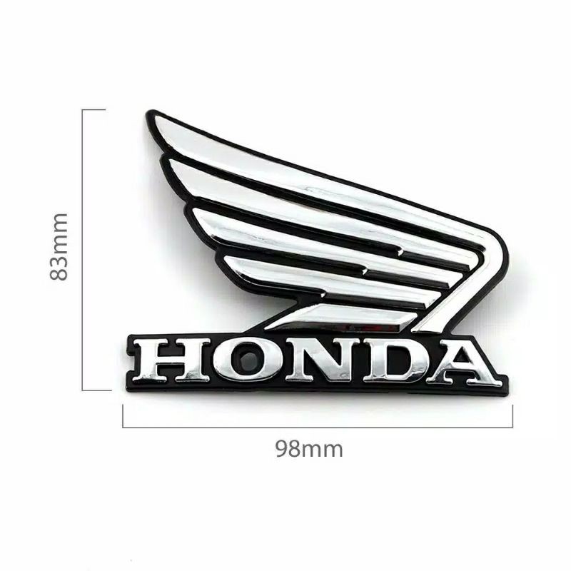 emblem 3D honda wings wing sayap honda 2 pcs kiri kanan alumunium