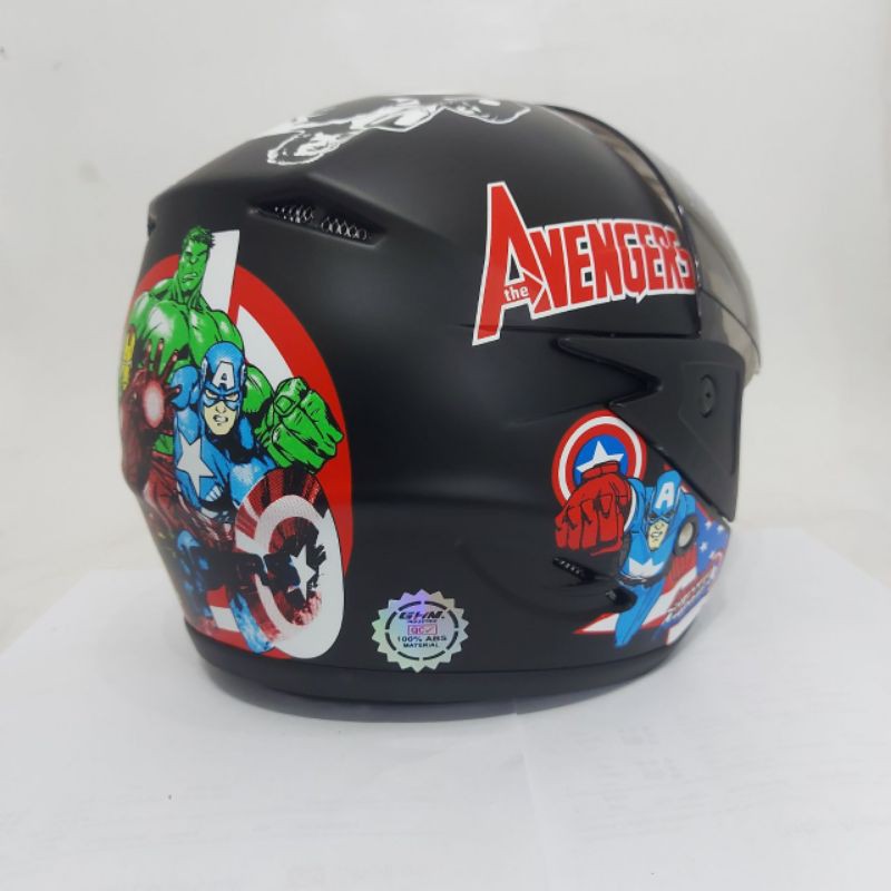 Helm Anak Avanger Usia 3 SD 9  Tahun