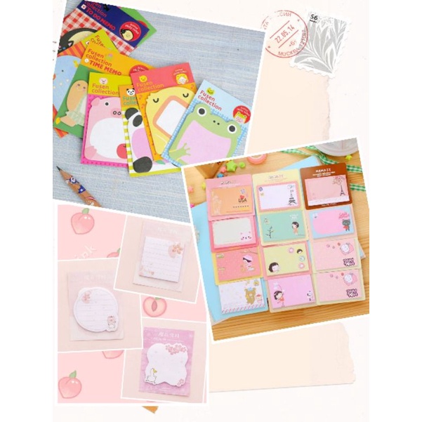 

Sticky notes. Kertas notes tempel lucu. Notes kecil