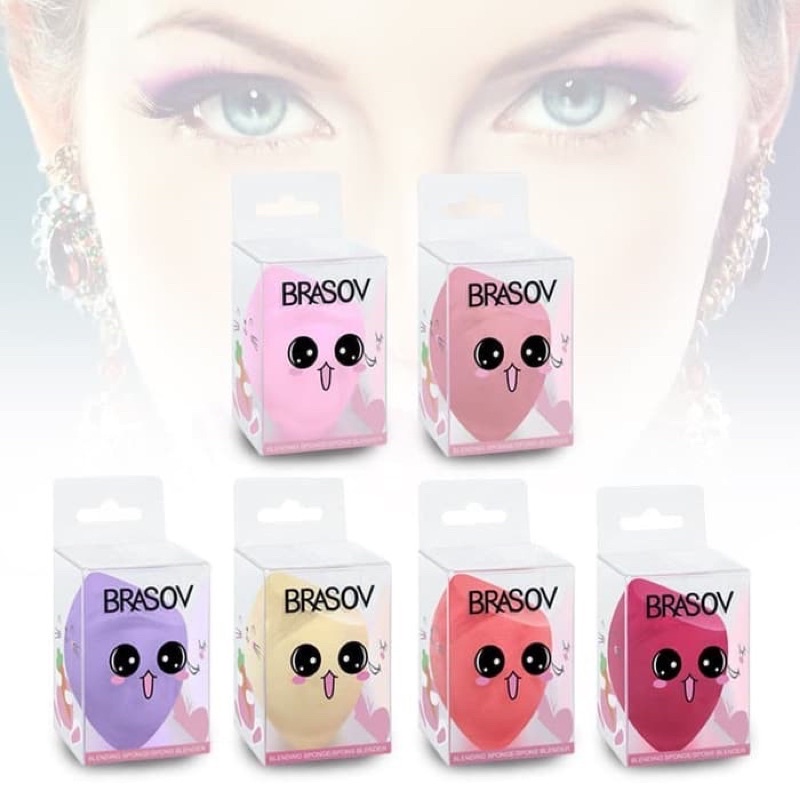 BRASOV Spons Make Up Egg Cut Contouring Blending Sponge Foundation Beauty Blender