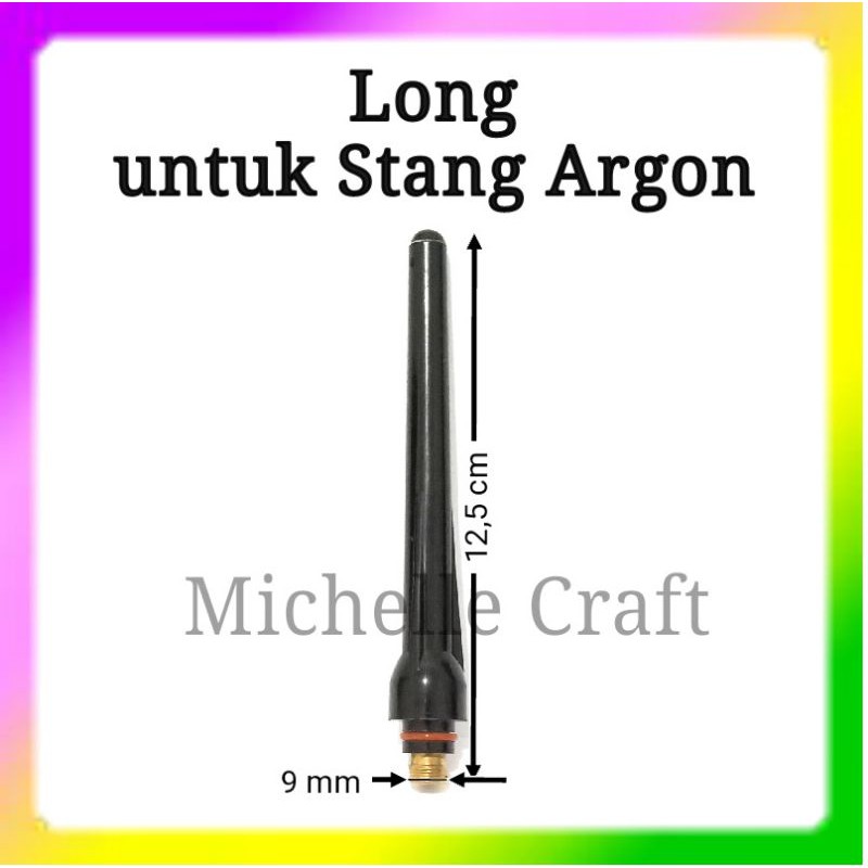 Long Panjang stang las argon long back cap stainless steel