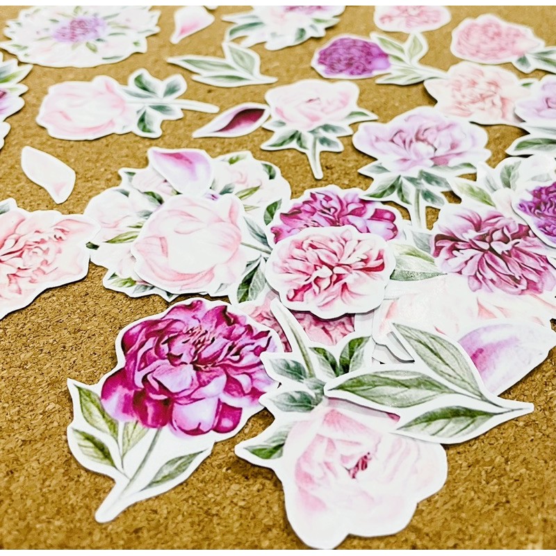 stickers set flowers stiker set bunga isi banyak sticker set watercolour theme flowers