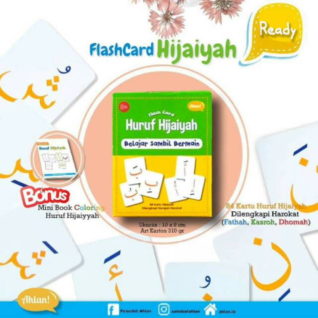 Kartu Huruf Hijaiyah Hijaiyyah Flashcard Shopee Indonesia