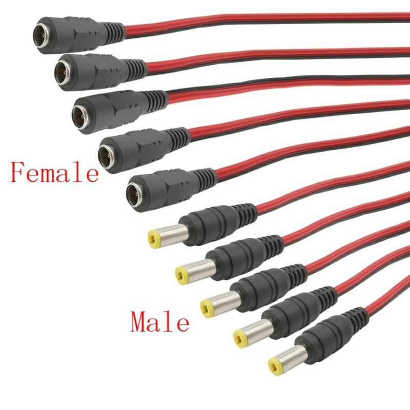 Kabel Konektor DC 5.5mm 12V CCTV Connector DC Male dan Female