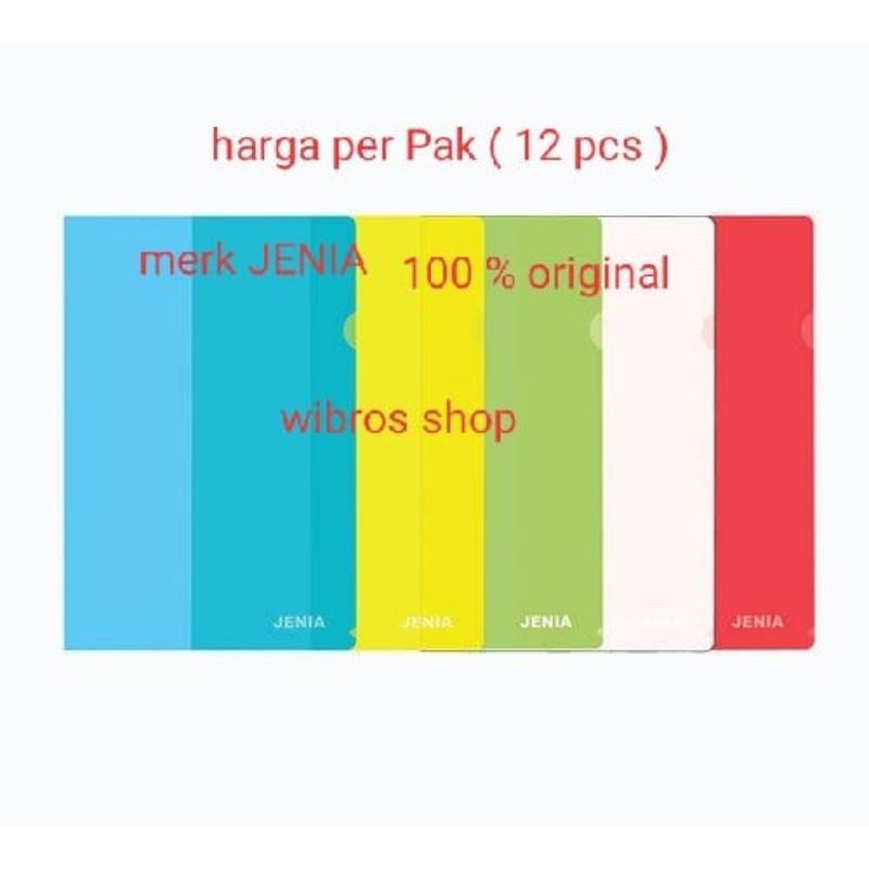 

Map L bening berwarna Jenia original - 12pcs