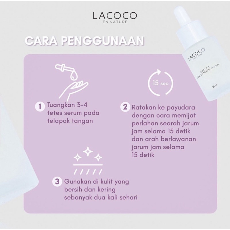 LACOCO Bust Fit Concentrate Serum [30ml] /Pembesar Payudara/Pengencang Payudara BPOM/Serum Payudara