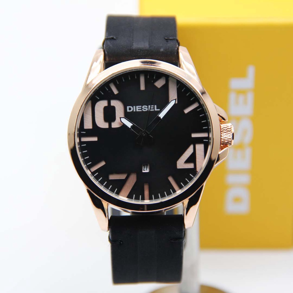 [COD] Jam Tangan Pria D6093AJ Tanggal Akti Tali Kulit Free Box Original & Baterai Cadangan