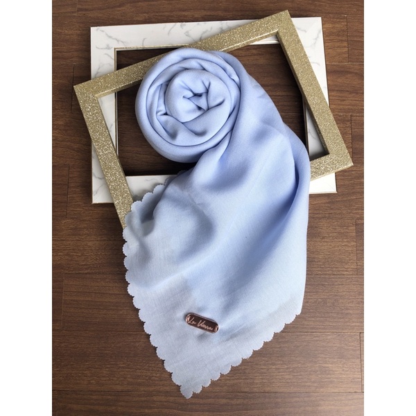 Part 1 Voal Arabian Jilbab Polos Sahara Hijab Segiempat-Sky Blue