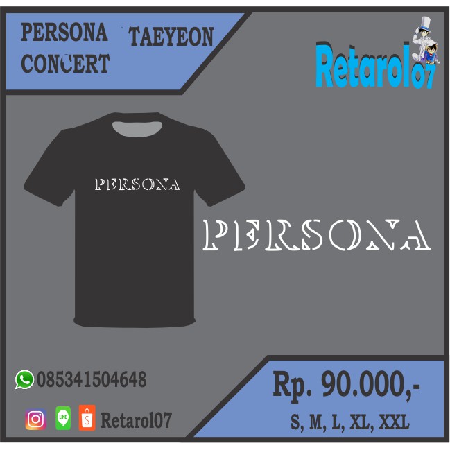 T-SHIRT PERSONA TAEYEON CONCERT SNSD