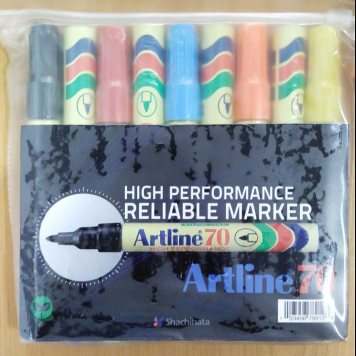 

Berkualitas Spidol Artline Permanent Refillable Marker Ek-70 Set Isi 9 Warna Bagus
