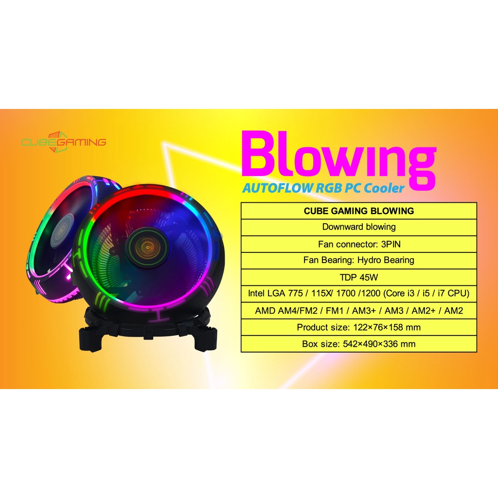 CUBE GAMING BLOWING - Auto RGB Fan