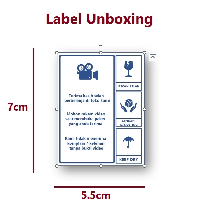 

100PCS Label Unboxing Stiker unboxing Label Olshop Stiker ol shop