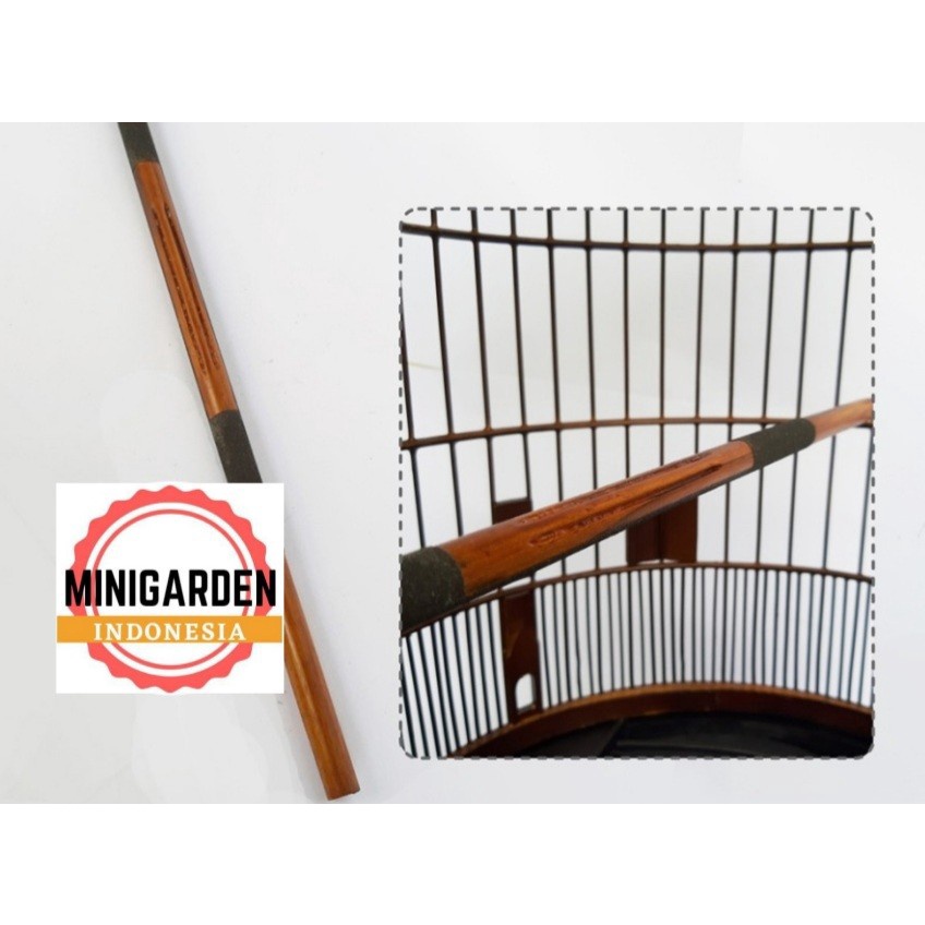 TANGKRINGAN KENARI KAYU JATI 41.5CM pinjakan tangset sangkar burung