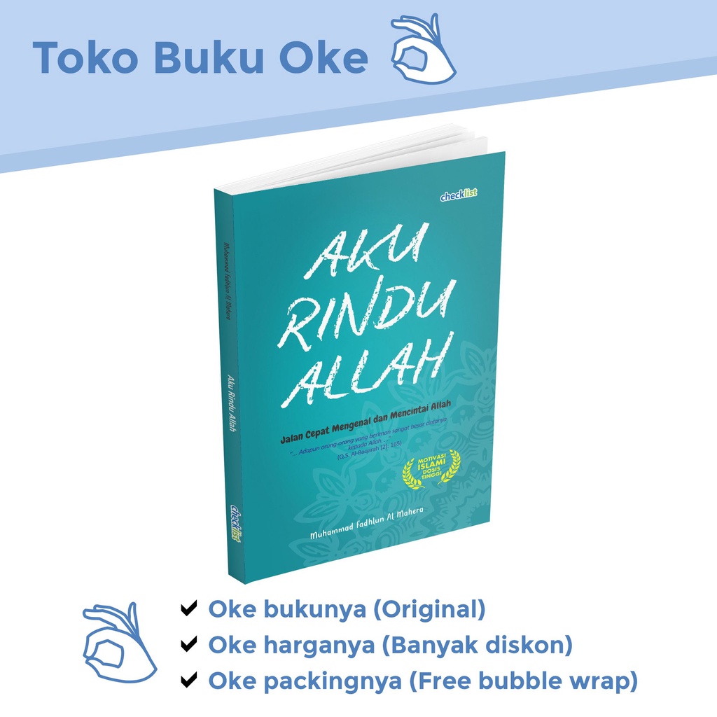 Buku Motivasi Inspirasi Islami Aku Rindu Allah