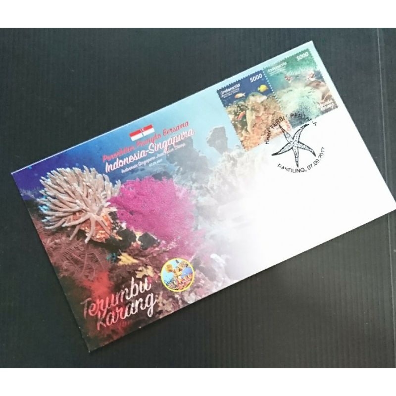 

Sampul Hari Pertama Prangko Perangko Indonesia seri Penerbitan Bersama Indonesia Singapura Terumbu Karang 2017