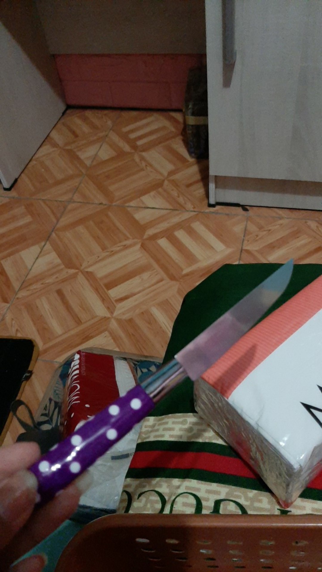 Pisau Buah Polkadot Pisau Dapur Kupas Buah Sayur Tajam Bagus