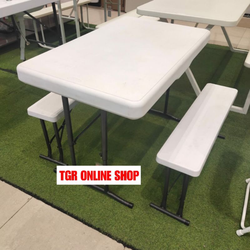 Krisbow Ori Kursi Meja Bangku Outdoor Lipat Teras Makan Piknik Taman  Set Meja Kursi Lipat Portable 