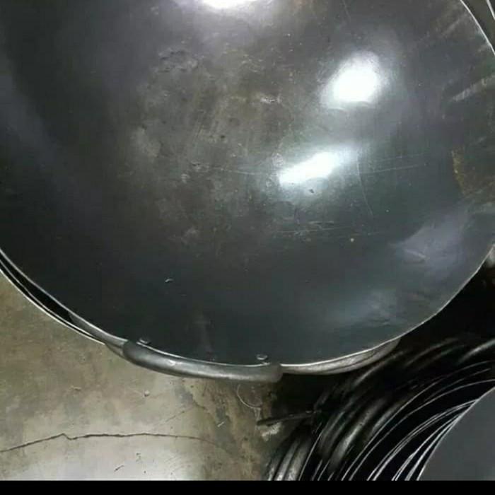 Wok/Wajan Plat Baja Hitam 40Cm