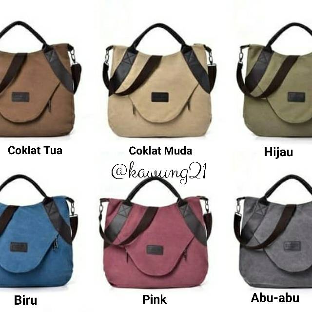 TW1844 Tas Selempang Wanita Impor Sling Shoulder Bag Warna Cantik