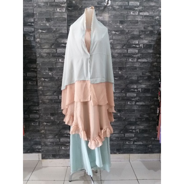 Gamis Set Hijab / Gamis Lebaran / Gamis Kondangan