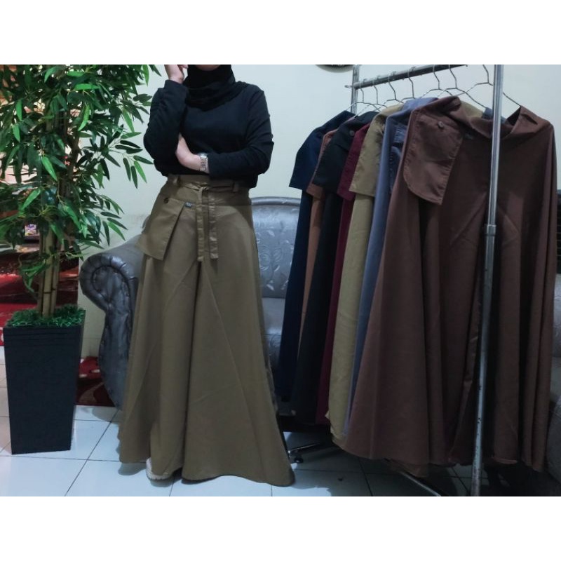 Kulot bahan Toyobo / kulot payung lebar kantong depan