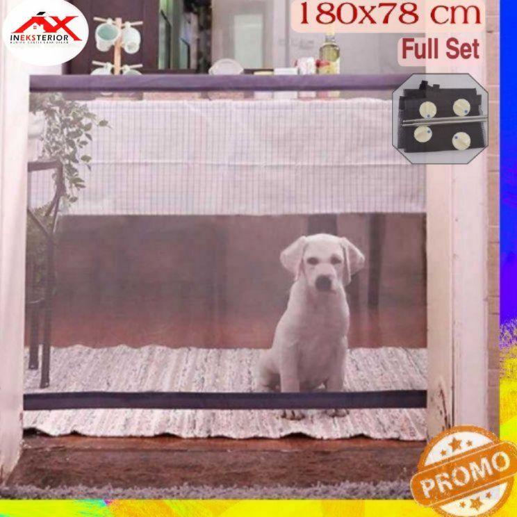 ✲ Pembatas Ruangan Pagar Bayi Penghalang Pintu Anak Hewan Peliharaan Kucing Anjing ➥