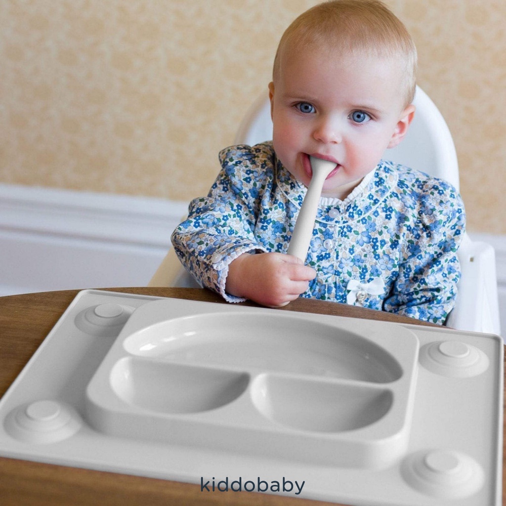 EasyMat Silicone Suction Plate With Spoon | Piring Makan Anak