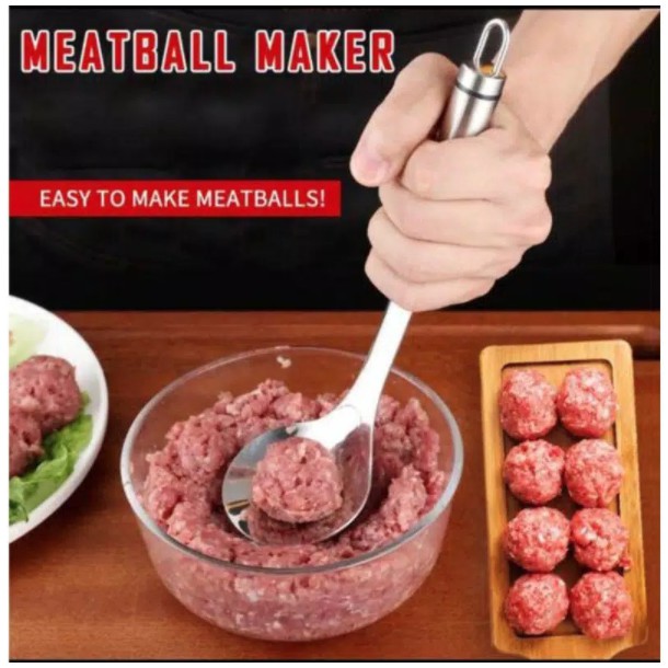 Sendok Pembuat Bakso Stainless Steel / Bakso / Meat Mold Hand Press Meatball