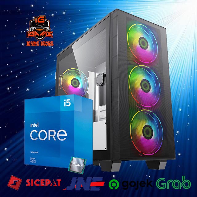 PC GAMING i5 11400f I GTX 1050ti 4GB I SSD I GAMING DESIGN MANTUL GAN