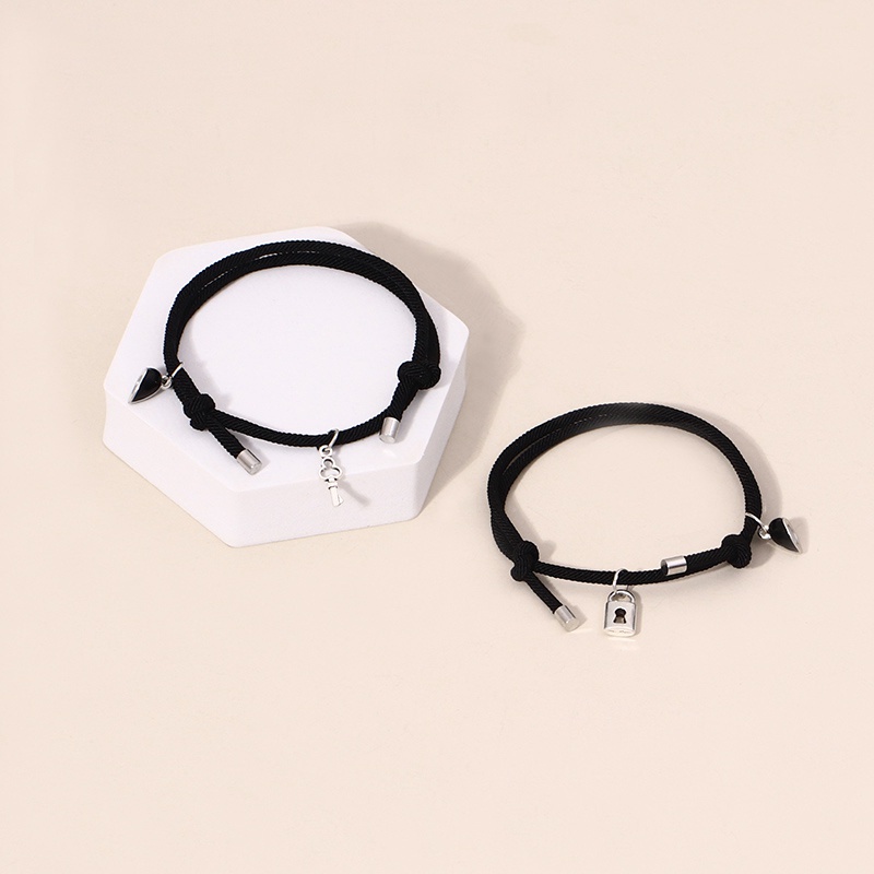 Fancyqube 2pcs Gelang Magnetik Handmade Dapat Disesuaikan Untuk Wanita