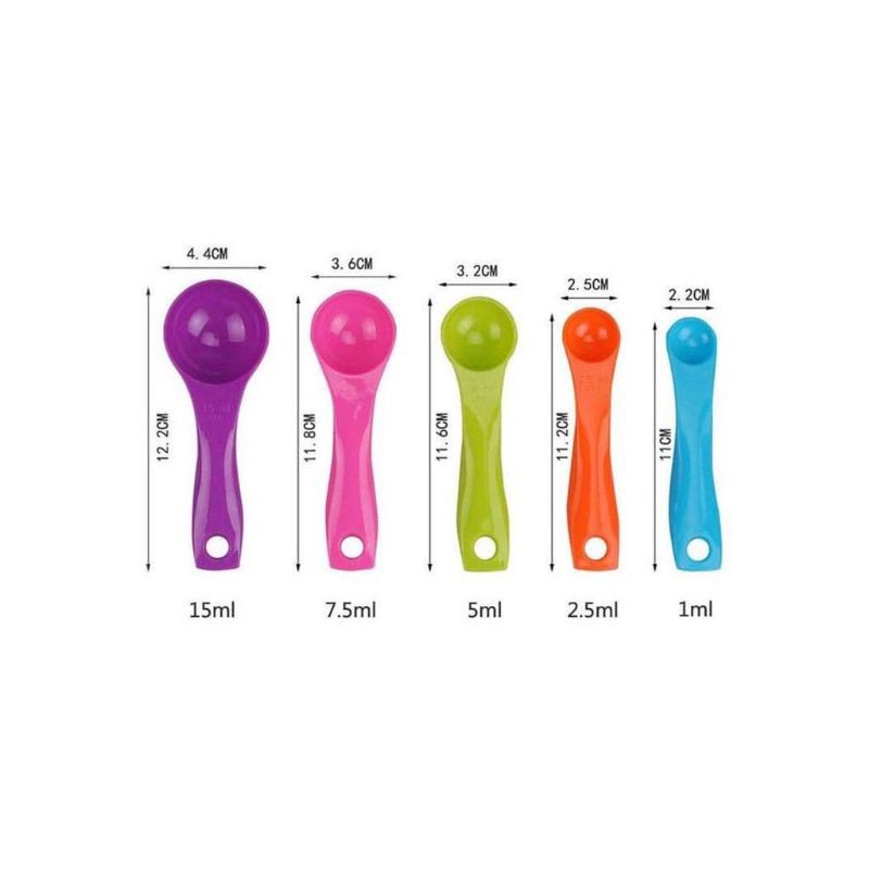 Sendok Takar Measuring Spoon Set 5 in 1 Warna Warni Ukur Kue Air Bumbu