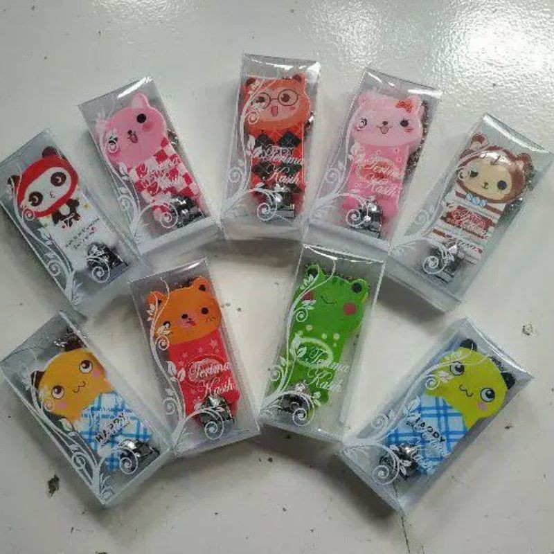 souvenir gunting kuku karakter kemas mika 50 pcs